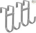 FYY Over the Door Hooks, Double-Hanger 2 Pack, Fits Doors 1 3/8" Grey | Heavy by FYY