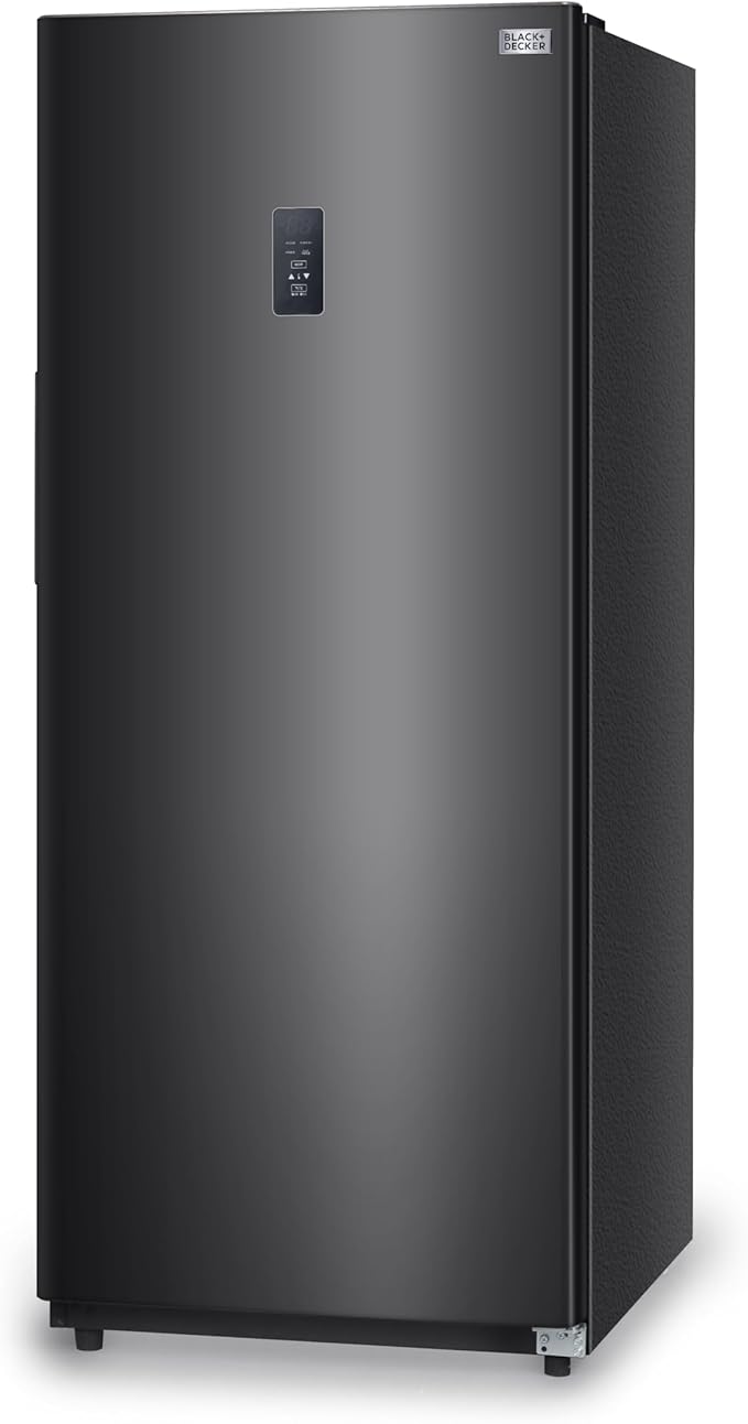 BLACK+DECKER 14 Cu. Ft. Convertible Freezer Refrigerator, Upright Freezer with Glass Shelves, ENERGY STAR rated, Frost Free, BUC1400XB, Black