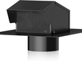 Hon&Guan 10 Inch Roof Exhaust Vent Cap - Heavy Duty Galvanized Steel Roof Vents for Houses, with Damper, for Home Ventilation System - Black