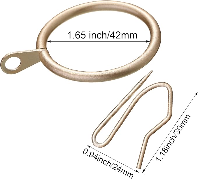 Hotop 30 Pcs Metal Curtain Rings - Image 3