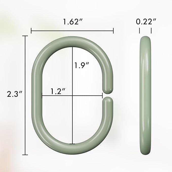 Amazer Shower Curtain Hooks Rings, Plastic Shower Curtain Hooks - Image 4