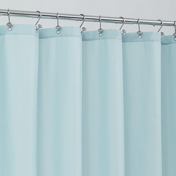 ALYVIA SPRING Extra Long Waterproof Fabric Shower Curtain Liner Blue by ALYVIASPRING