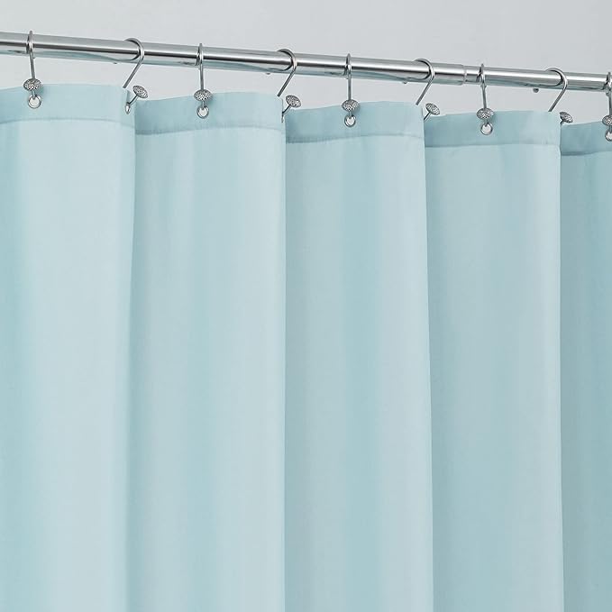 ALYVIA SPRING 72x74 Long Waterproof Fabric Shower Curtain or Liner Blue by ALYVIASPRING