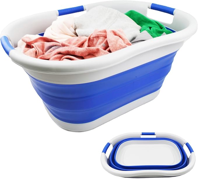 SAMMART 40L Collapsible Plastic Laundry Basket by SAMMART