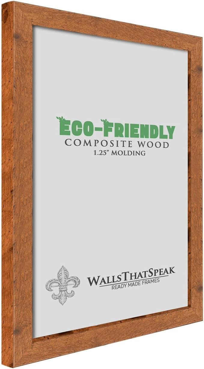 wallsthatspeak 22x32 Light Walnut Rustic Pine Picture Frame for Puzzles Posters Photos or Artwork