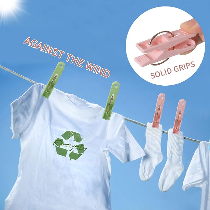 48 Pack Plastic Clothes Pins Heavy Duty Outdoor - Image 7