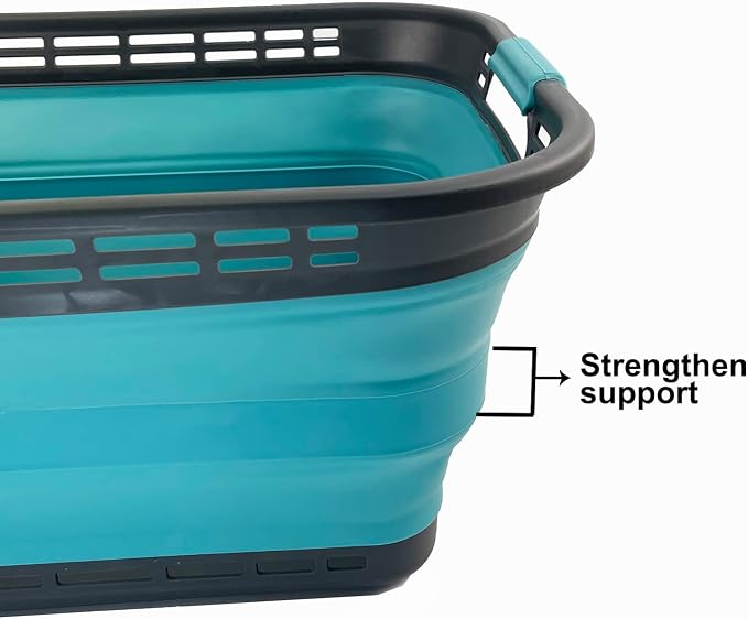 SAMMART 42L Collapsible Plastic Laundry Basket - Image 5