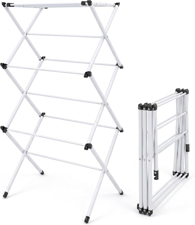 Honey-Can-Do 3-Tier Compact Clothes Drying Rack, 16 ft, No Assembly by Honey-Can-Do