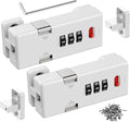 Keyless Cabinet Lock,Cabinet Password Locks with Luminous,3-Digit Combination Door Lock for Drawers, Barn Door, Bathroom, Outdoor, Closet, Fence,Protect Privacy(2PCS,White)