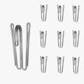 60 pcs Stainless Steel Curtain Hooks Drapery W Shape Hook Stainless Curtain by QINGNIAO