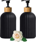 YYTSGG Black Glass Soap Dispenser Set by YYTSGG