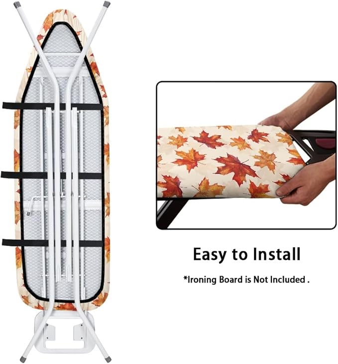 Easy Installation 15x54 Fall Maple Leaf Ironing Board Cover - Image 4