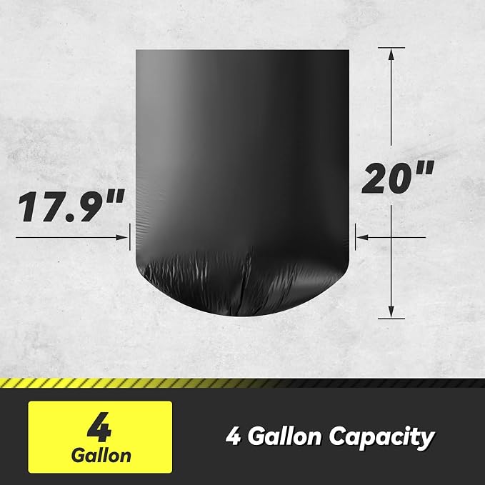 Wowflash 100 Count 17 Micron Extra Heavy Duty 4 Gallon Trash Bags | Sturdy & - Image 4