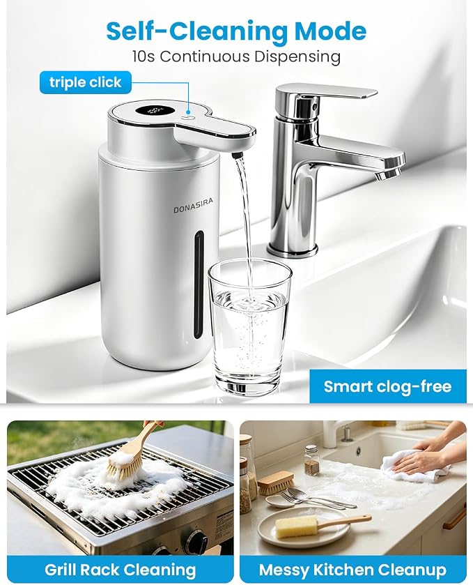 Touchless Automatic Liquid Soap Dispenser, Rechargeable Silver | 410 mL - Image 8