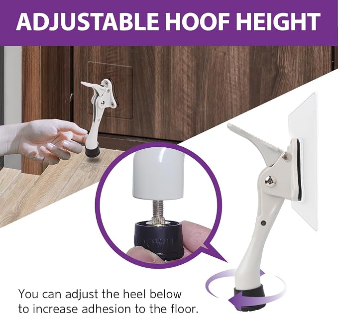 Door Stopper with Adhesive Bracket Stickers, No Drilling or Tools Needed - Image 6