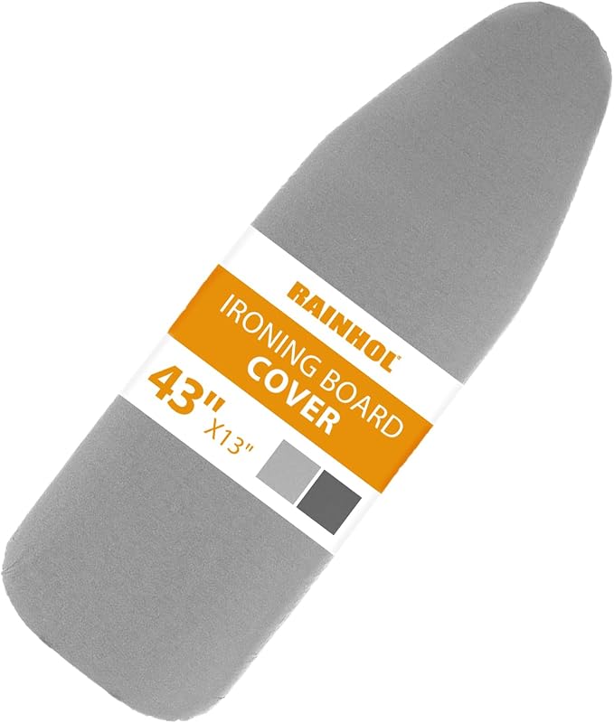 Small Ironing Board Cover 13"x43", RAINHOL Grey by RAINHOL