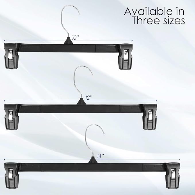 12 inch 30 Pack Pants Hangers Slim Plastic Clothes Hangers - Image 8
