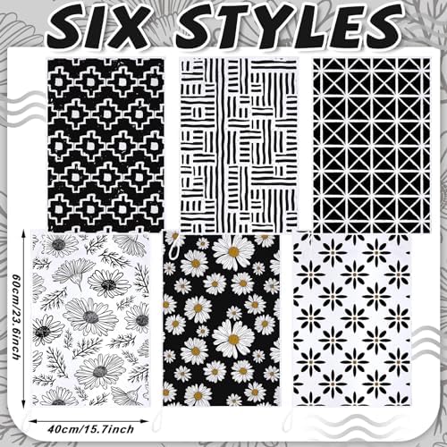 Sunnyray 6 Pcs Kitchen Towels Dish Cloths Nature Modern Absorbent Hand Tea Wash - Image 3