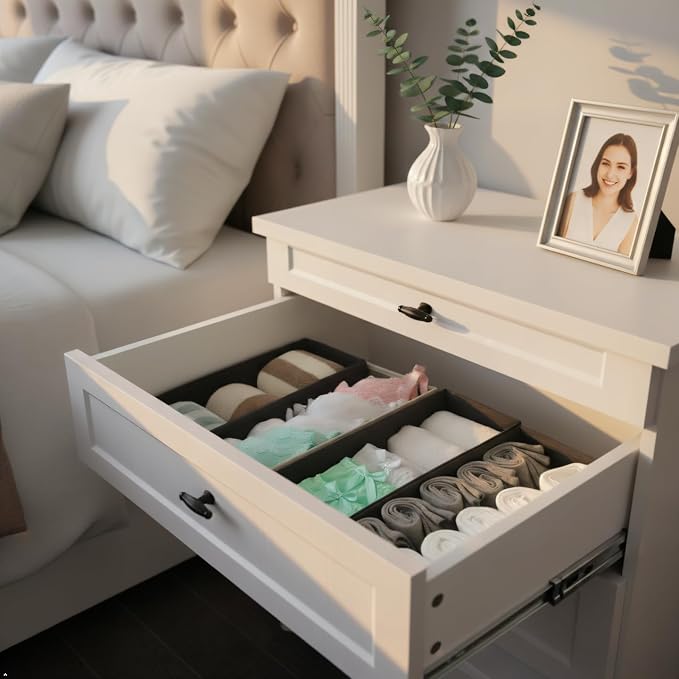 Bructhun Sock Drawer Organizer 6 Pack - Image 2