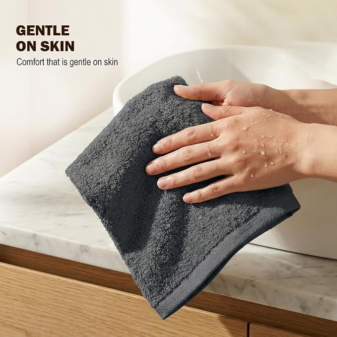 Utopia Towels 12 Pack Washcloths, 12x12 in, 100% Cotton, Fast Drying Soft Feel - Image 2