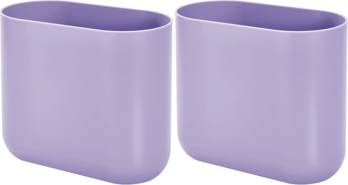 iDesign Small Slim Plastic Bathroom Trash Can by iDesign