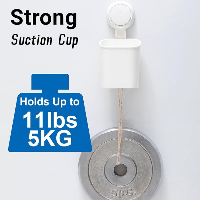 Powerful Suction Toothbrush Holder, Removable Drill-Free Wall Shower Holder - Image 5