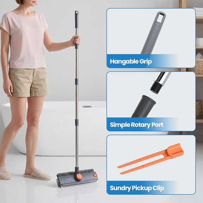 3 in 1 Floor Scrub Brush, Heavy Duty 90° Bristle - Image 6