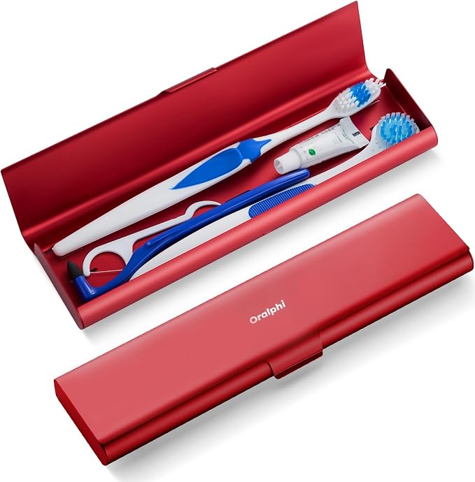 Wider Aluminum Toothbrush Travel Case, Portable Travel Toothbrush Holder by Oralphi