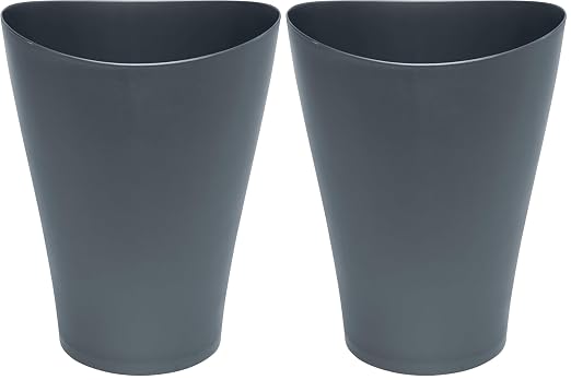 Rubbermaid Trash Can, 2.25 Gallon, Gunmetal Blue | Pack of 2 | Bathroom | Vanity by Unknown