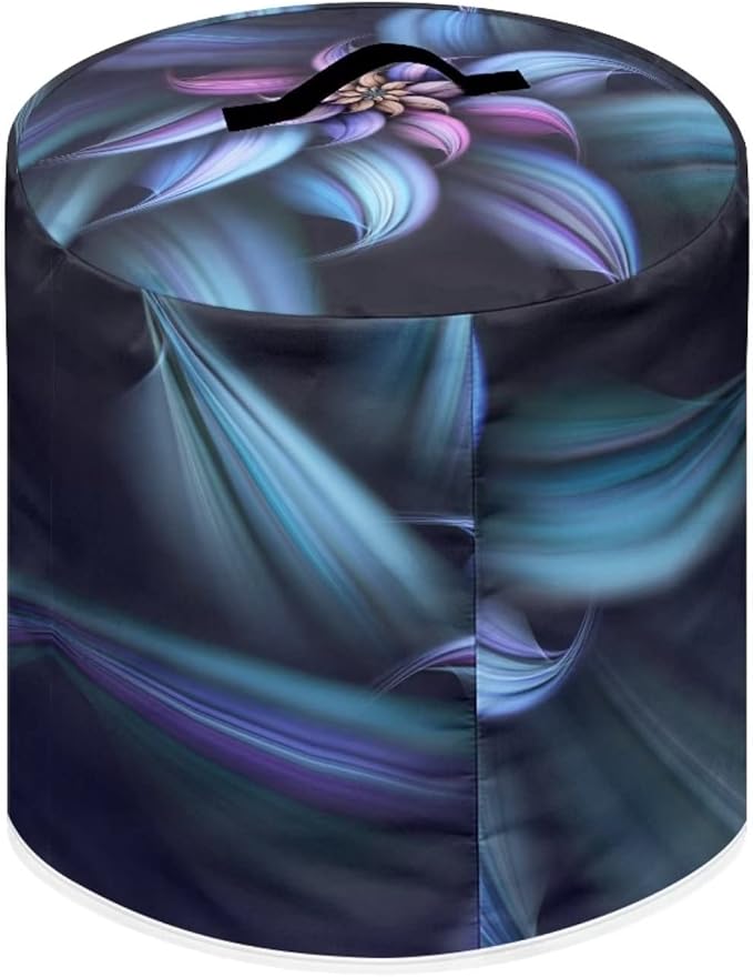 Dust Cover for 3 Quart for Pressure Cooker and Extra Accessories, Dust Proof Easy to Clean Electric Appliance Cover Air Fryer Accessories with Pocket, Blue Purple Flower