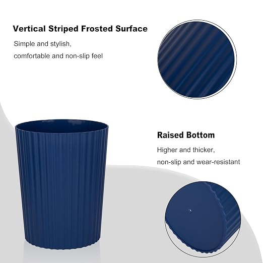 JiatuA Small Trash Can Plastic Wastebasket Round Garbage Container Bin - Image 5