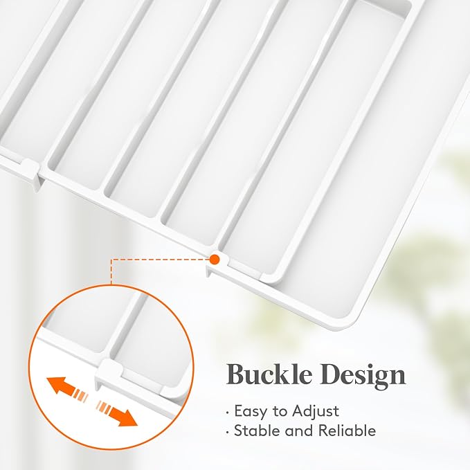 Lifewit Expandable Silverware Drawer Organizer, Kitchen Utensil Tray | BPA-free - Image 6