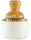 Full Circle Bubbly Palm Brush & Ceramic Soap Dispenser by Unknown