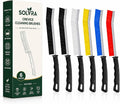 Crevice Cleaning Brush Set 6Pcs Hard Bristle Tools by Solvra