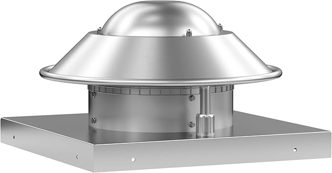 Direct Drive Axial Downblast Exhaust Fan Roof Exhaust Fan -19" Fan Base, 1/30 HP 115 Volt Single Phase Motor 500 CFM, ETL Listed