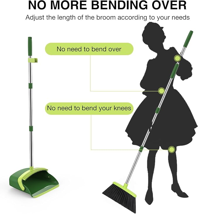 NACENA Broom and Dustpan Set - Image 3