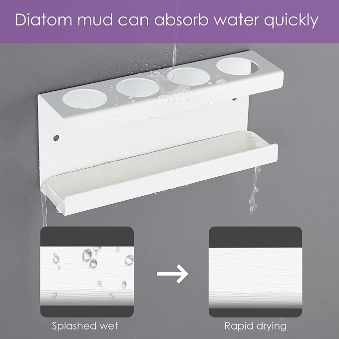 Wall Mounted Electric Toothbrush Holder, 4 Slots Stand - Image 2