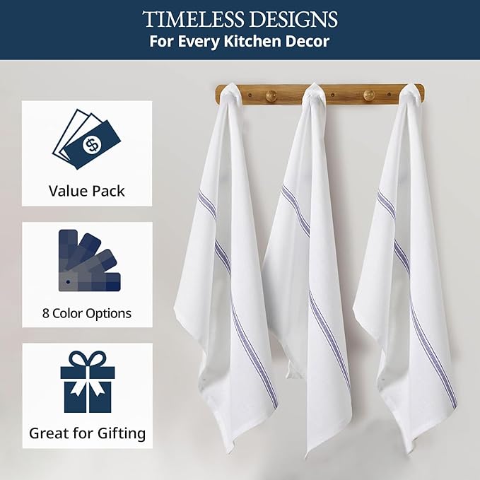 LANE LINEN Kitchen Hand Towels 100% Cotton Absorbent Lint-Free 12 Pack - Image 6