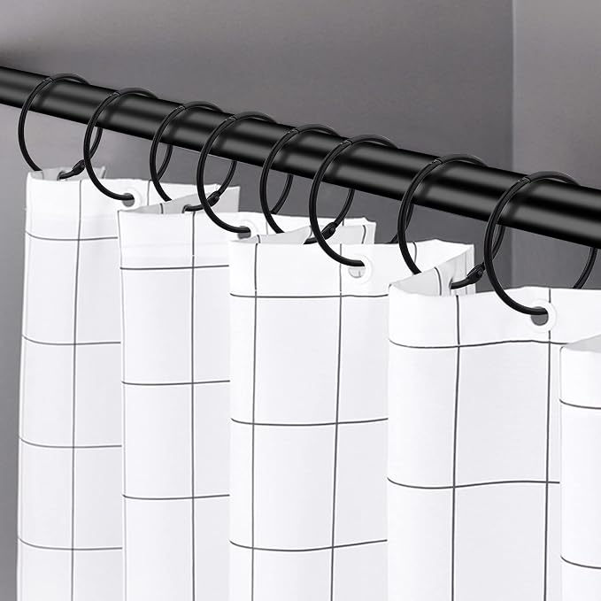 24 Pack Shower Curtain Rings, Rustproof Decorative Metal Round Shower Curtain - Image 2