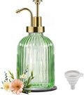 SheeChung 12oz Green Glass Liquid Soap Dispenser, 1 Pack | Elegant Hand Soap by SheeChung