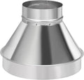 PATIKIL 12 Inch to 6 Inch Round Duct Reducer Increaser Connector, Galvanized Steel Air Duct Adapter Pipe Fitting for Bathroom Kitchen Inline Ventilation Systems, Silver Tone