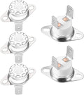 uxcell KSD301 Thermostat 165°C/329°F 10A Normally Closed N.C Adjust Snap Disc Temperature Switch for Microwaves,Oven,Coffee Maker 5pcs,Ceramic Material