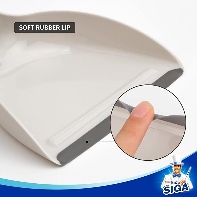 MR.SIGA Mini Dustpan and Brush Set, Bamboo Handle, 1 Set - Image 7
