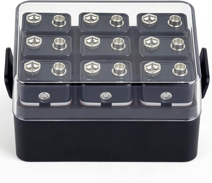 ALCYON 9V Battery Organizer Storage Case, Battery Vault Box Container by ALCYON