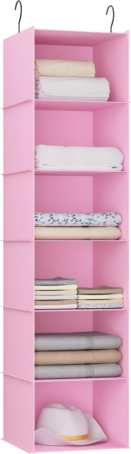 Hanging Closet Organizer 6-Shelf, Oxford Fabric Wardrobe Storage, shoes & by DonYeco
