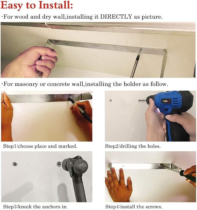 PHUNAYA Under Cabinet Paper Towel Holder Wall Mount - Image 6