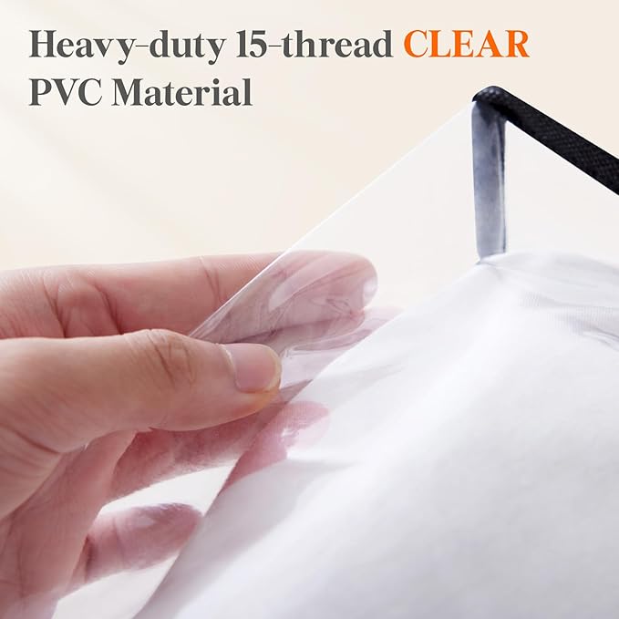 Lifewit 3 Pack Clear Clothes Storage Bags, 45L Plastic Blanket Storage Bag - Image 3