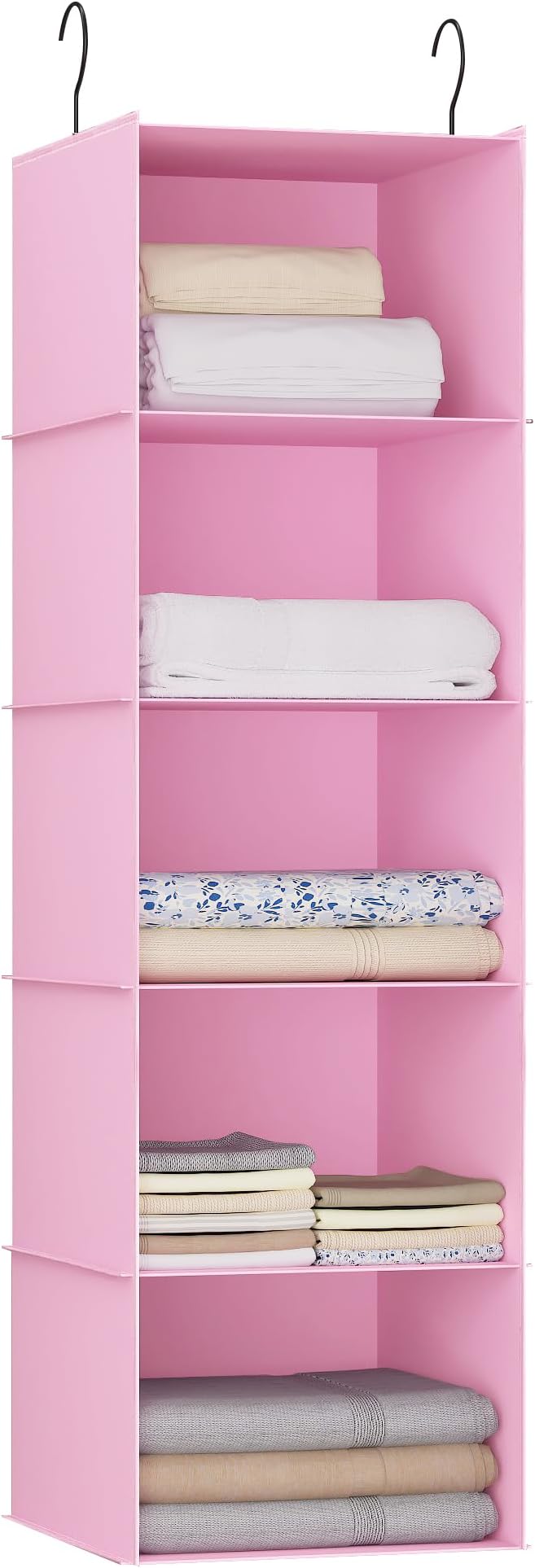 Hanging Closet Organizer 5-Shelf, Oxford Fabric Wardrobe Storage, shoes & by DonYeco
