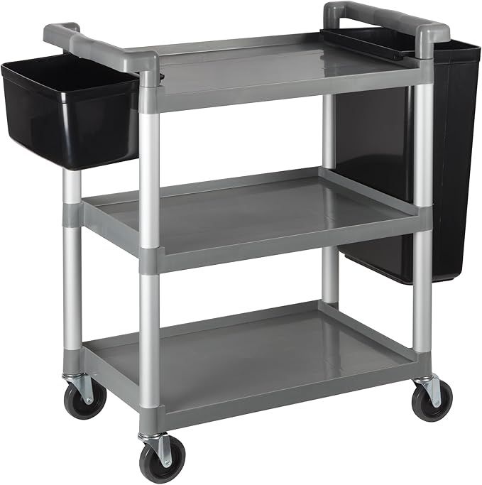 Winco Utility Cart , 32"L x 16-1/8"W x 36-3/4", Gray