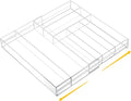 Briwooody Clear Acrylic Drawer Organizer Expandable, 7 Compartments, Large | by Briwooody